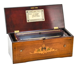 19TH C. SWISS CYLINDER MUSIC BOX