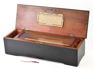 19TH C. L' EPEE FRENCH CYLINDER MUSIC BOX