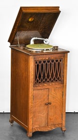 KIMBALL PHONOGRAPH CABINET (SERIAL NO. 23171); CIRCA 1910S