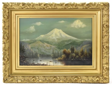 ELIZA BARCHUS 'MT. HOOD AT NOON DAY' OIL PAINTING