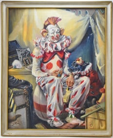 'A WAR STORY AT THE CIRCUS' OIL PAINTING BY CHARLOTTE MISH