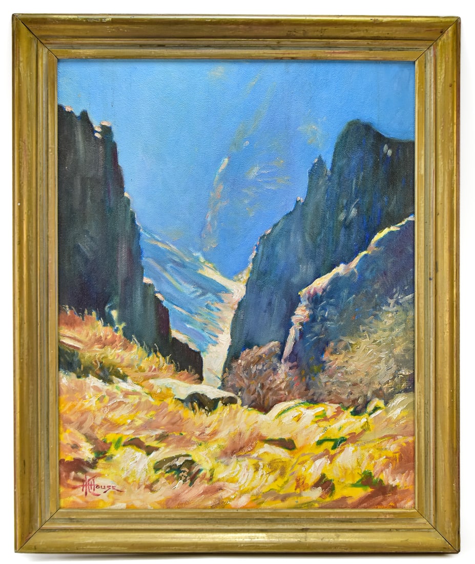 HOWARD HOUSE 'MOUNTAIN LANDSCAPE' OIL PAINTING (1 of 5)