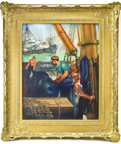 'MUSCLES OF THE SHIP' EXHIBITED OIL PAINTING BY CHARLOTTE MISH