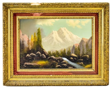 MT. SHASTA OIL PAINTING BY BUELL