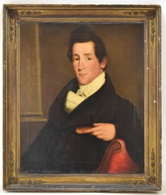 'PORTRAIT OF JOHN BICKEL MISH' OIL PAINTING BY CHARLOTTE MISH