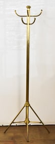 BRASS EIGHT-HOOK COAT RACK
