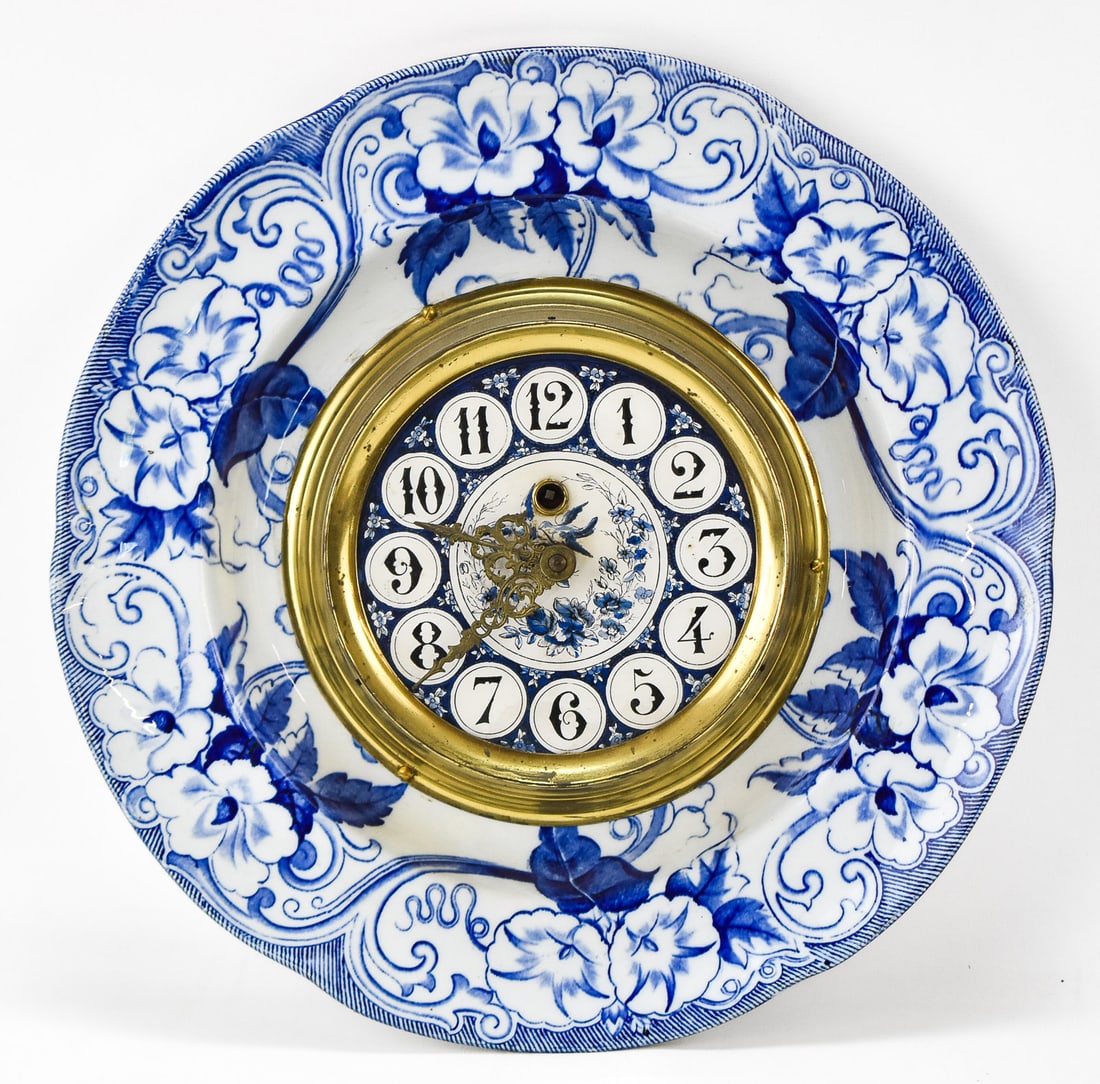 19TH C. FRENCH CREIL ET MONTEREAU PORCELAIN WALL CLOCK (1 of 3)