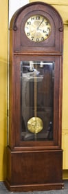 ENGLISH OAK GRANDFATHER CLOCK; EARLY 20TH CENTURY