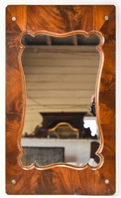 19TH CENTURY MAHOGANY WALL MIRROR