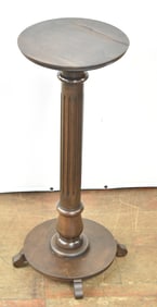 WALNUT PEDESTAL PLANT STAND, EARLY 20TH CENTURY