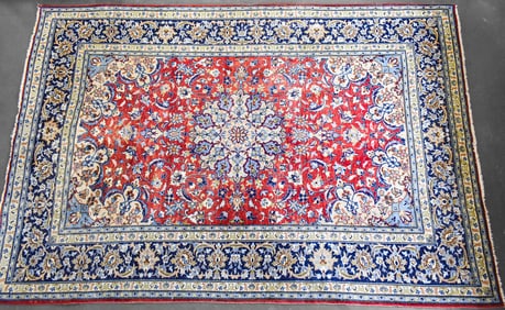 VINTAGE PERSIAN ISFAHAN AREA RUG