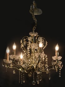 VINTAGE ITALIAN-STYLE CRYSTAL CHANDELIER