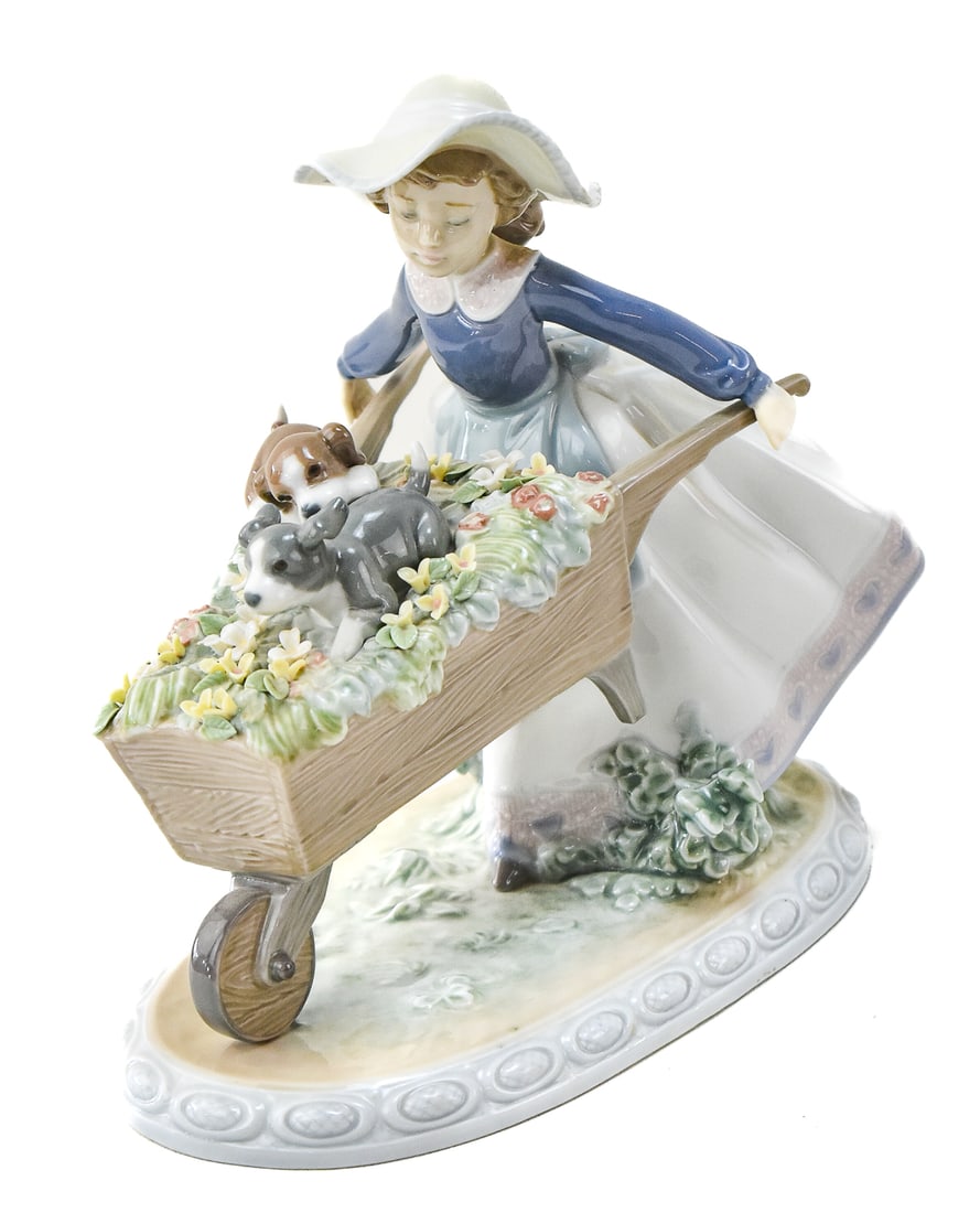 LLADRO 5460 'A BARROW OF FUN' FIGURINE: Lladro #5460 "A Barrow of Fun". Measures 7.5" H x 10" W.