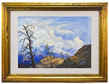TRUMAN PHILLIPS MOUNTAINSCAPE WATERCOLOR PAINTING