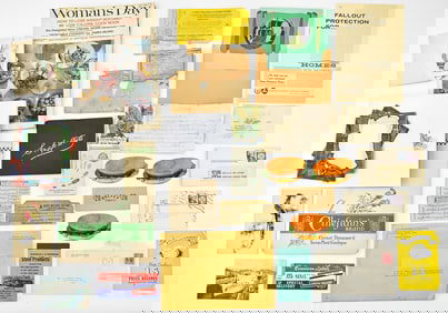 ASSORTED ANTIQUE & MIDCENTURY VINTAGE EPHEMERA