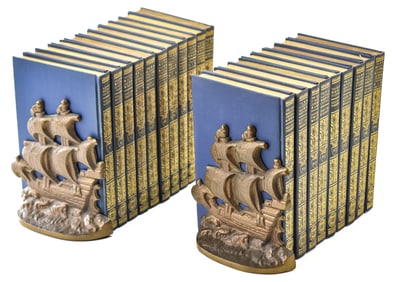 ANTIQUE COLLECTION OF 'THE CHRONICLES OF AMERICA' ROOSEVELT EDITION BOOKS