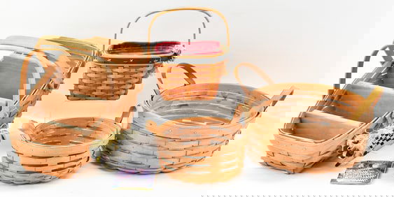 COLLECTION OF HANDWOVEN LONGABERGER BASKETS