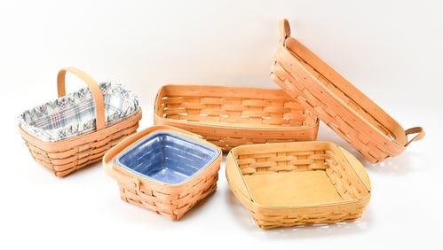 COLLECTION OF HANDWOVEN LONGABERGER BASKETS