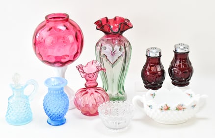 ASSORTED FENTON GLASSWARE
