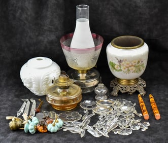 ASSORTED OIL LAMP ACCESSORIES