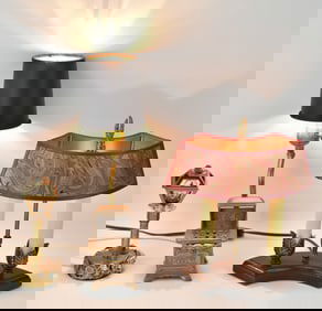 THREE SMALL DECORATIVE TABLE LAMPS