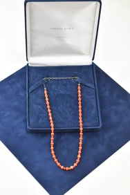 JUDITH RIPKA CORAL & STERLING NECKLACE