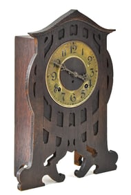 SETH THOMAS ARTS AND CRAFTS OAK MANTEL CLOCK / LABEL NO. 314