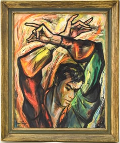BERNICE LEE SINGER 'FLAMENCO DANCER' OIL PORTRAIT