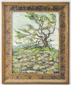 CHARLOTTE MISH 'LONE TREE' OIL PAINTING