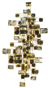SIGNED CURTIS JERE BRUTALIST METAL SCULPTURE