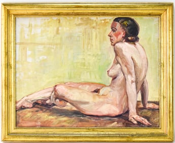ELEANOR BROOKS DEHAAS NUDE OIL PAINTING
