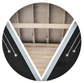 ART DECO STYLE CHEVRON WALL MIRROR