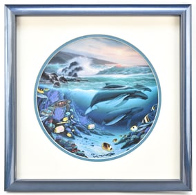 ROBERT WYLAND 'WHALE WATERS' SIGNED LITHOGRAPH