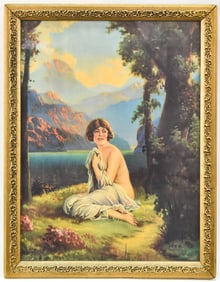 ROBERT ATKINSON FOX FRAMED 'JUNE MOON' LITHOGRAPH