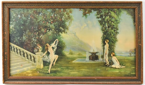 ROBERT ATKINSON FOX FRAMED LITHOGRAPH 'SPIRIT OF YOUTH'