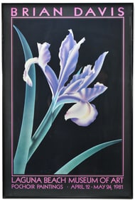 SIGNED BRIAN DAVIS LAGUNA BEACH MUSEUM OF ART EXHIBIT POSTER