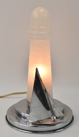 MIDCENTURY NAUTICAL LIGHTHOUSE LAMP