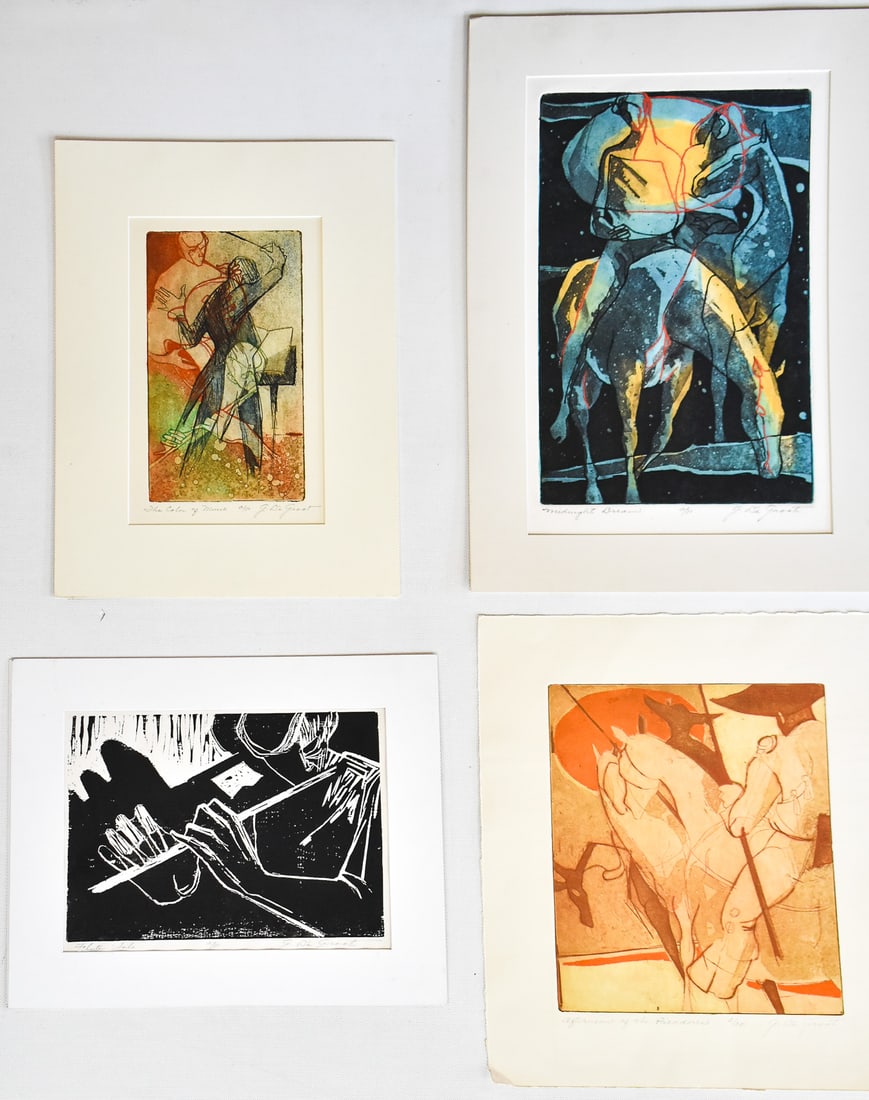 GEORGE DE GROAT SIGNED ARTIST PROOF ETCHINGS (1 of 9)