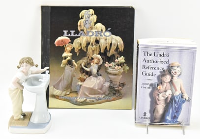 LLADRO 'CLEAN UP TIME' No. 4838 AND COLLECTOR'S BOOKS
