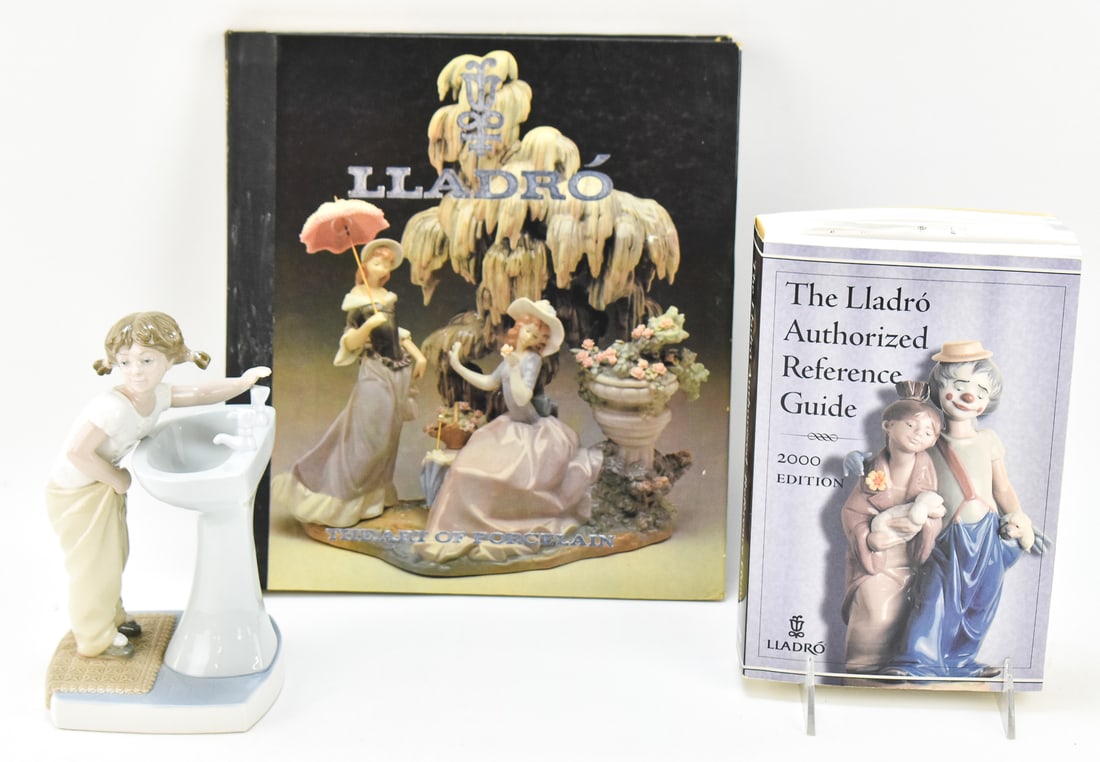 LLADRO 'CLEAN UP TIME' No. 4838 AND COLLECTOR'S BOOKS (1 of 6)