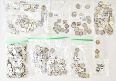 APPROXIMATELY 540 U.S. 90% SILVER ROOSEVELT DIMES