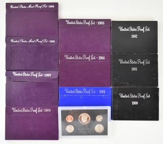 1980-1989 UNITED STATES PROOF SETS
