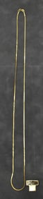 14KT YELLOW GOLD HERRINGBONE CHAIN NECKLACE
