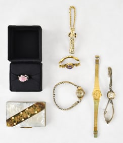 VINTAGE LADIES' WATCHES, RING, & MORE