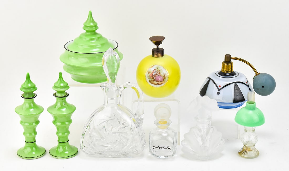 VINTAGE VANITY ITEMS: IRICE, BAVARIAN VANITY SET, CABOCHARD PERFUME, AND MORE (1 of 7)