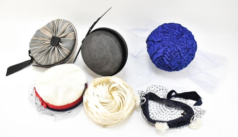 VINTAGE WOMEN'S CAPS: RANSOHOFF'S, MISSY ARNOLD, SAKS FIFTH AVENUE, SCHIAPARELLI, AND MORE
