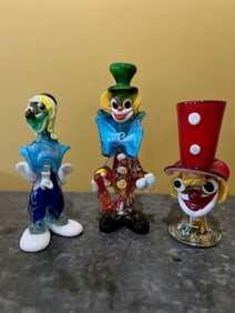 MURANO ART GLASS CLOWNS
