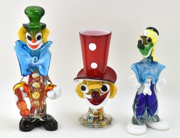 MURANO ART GLASS CLOWNS