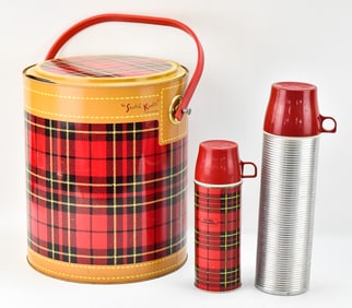 VINTAGE HAMILTON 'THE SCOTCH KOOLER', THERMOS QUART SIZE BOTTLE, AND THERMOS PINT SIZE BOTTLE