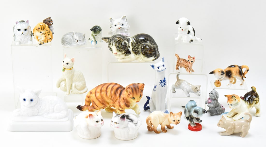 VINTAGE MINIATURE CAT FIGURINE ASSORTMENT: JAPAN-MADE, RON GORDON, LENNOX, AND MORE (1 of 6)